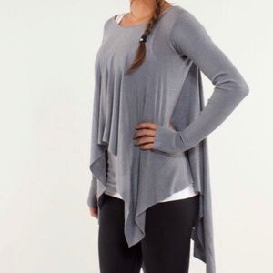 LULULEMON Enlightened Pullover Sweater in Heathered Fossil Sz S